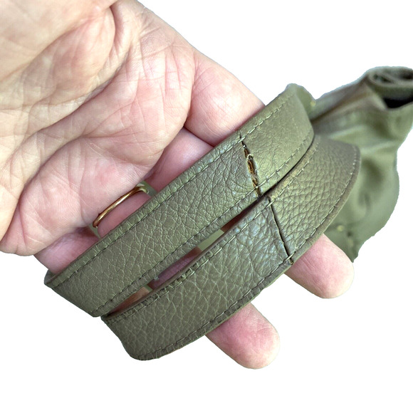 KOOBA Everette Large Leather Satchel Tote Bag Dark Beige Pockets Tassels Zippers - Picture 11 of 15